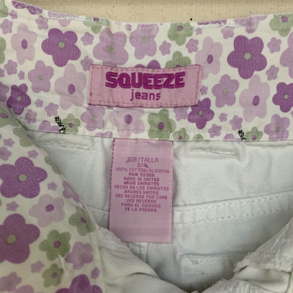 ‘SQUEEZE’ WHITE WIDE LEG CAPRI JEANS - Picture 2 of 4